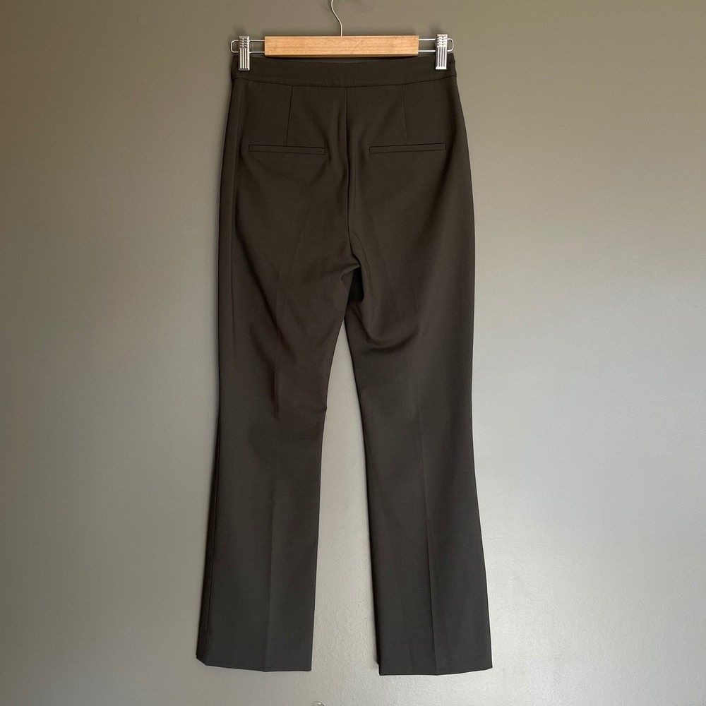 NWT Veronica Beard Arte Pant Loden Green Wool Blend Slim Flare Trousers Size 0 - Picture 10 of 12